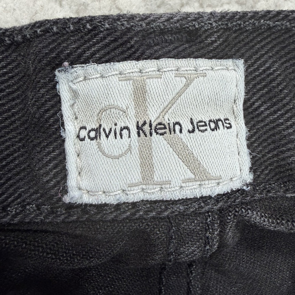 Calvin Klein Jeans Straight Women's 26x32 Black Y2K Streetwear Normcore Casual - Picture 6 of 11